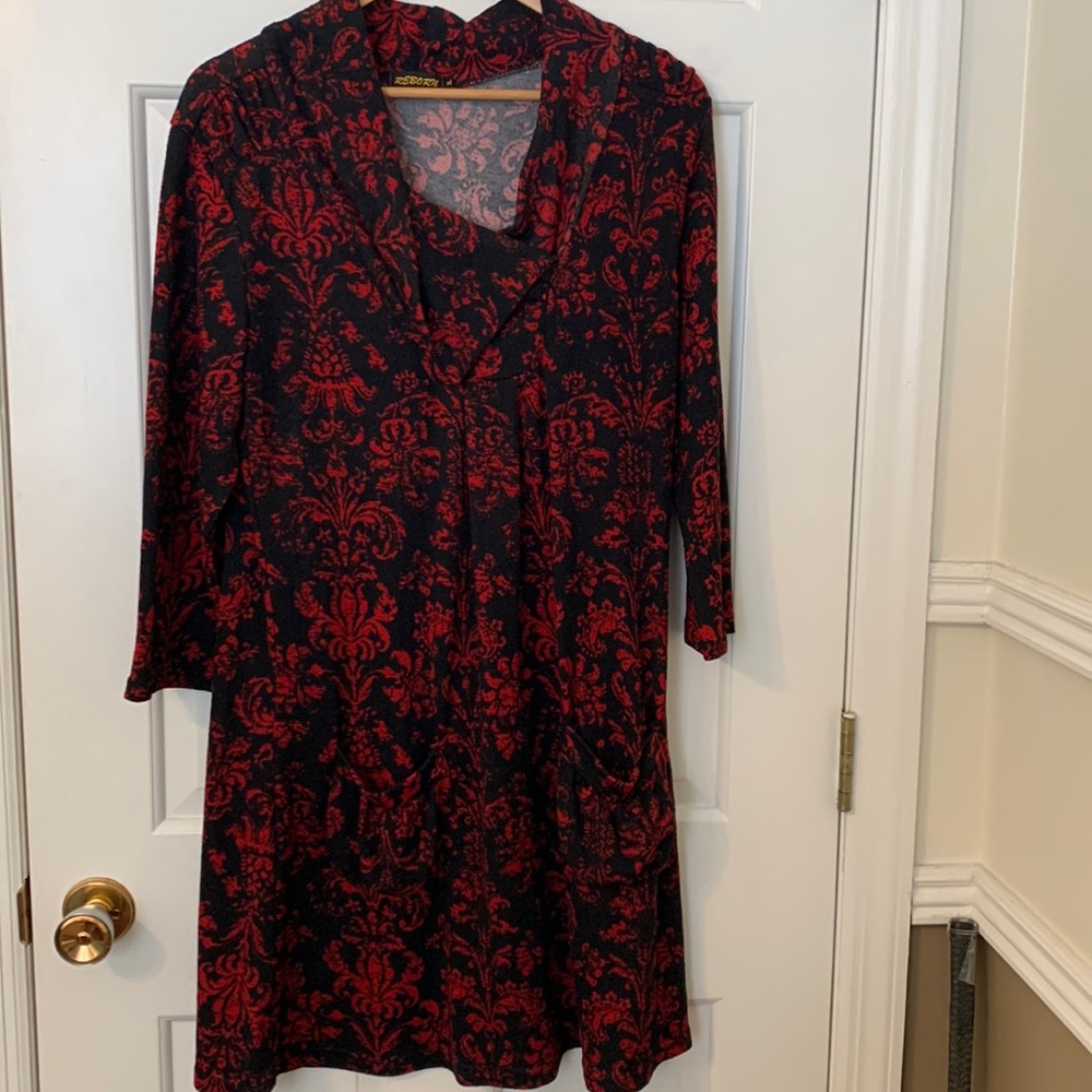 Red and black tunic or dress
